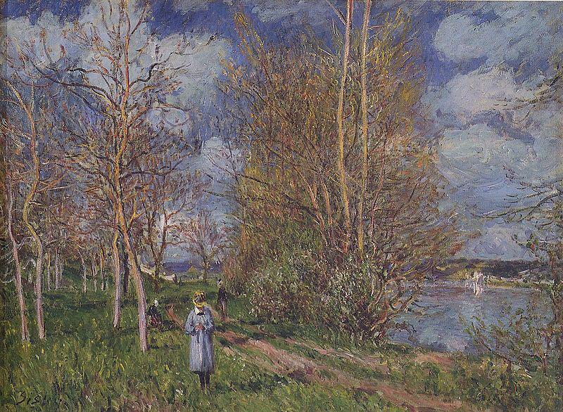 Alfred Sisley Flood at Port Marly, Spain oil painting art